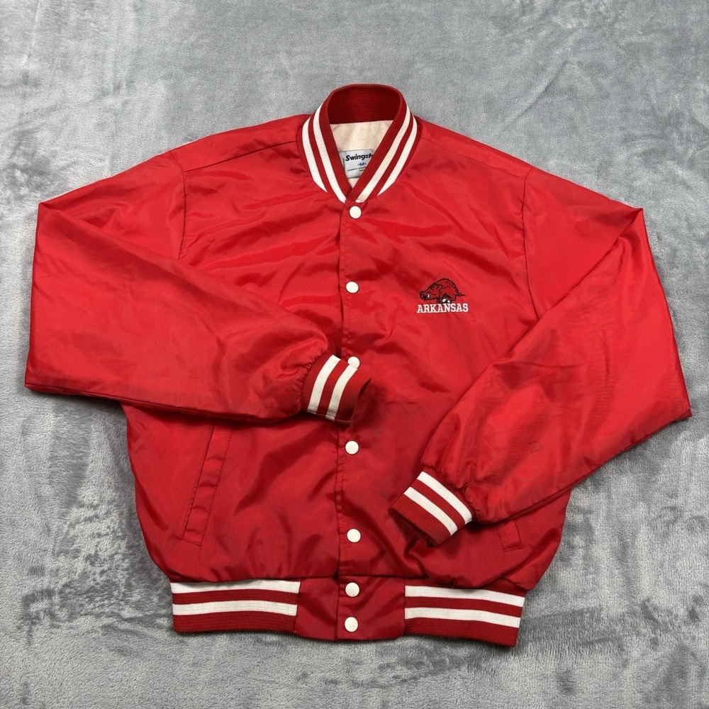 Vintage Arkansas Razorbacks Swingster Jacket '86 Made In USA Men's Medium Red*